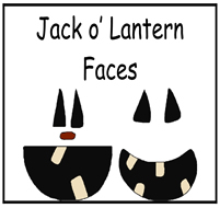 Jack o\' Lantern Faces File Folder Game