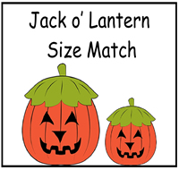Jack o\' Lantern Size Match File Folder Game