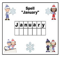 Spell \"January\" Cookie Sheet Activity
