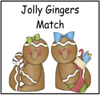 Jolly Gingers Match File Folder Game