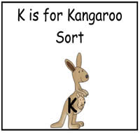K is for Kangaroo File Folder Game