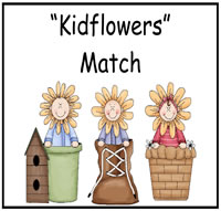 Kidflowers Match File Folder Game