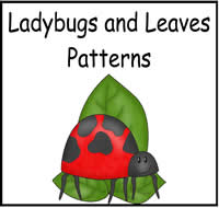 Ladybugs and Leaves Patterns File Folder Game
