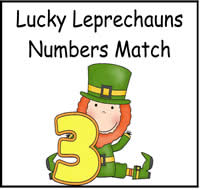 Lucky Leprechauns Number Words Match