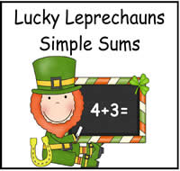 Lucky Leprechaun Simple Sums Match File Folder Game