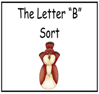 The Letter \"B\" Sort File Folder Game