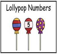 Lollypop Numbers File Folder Game
