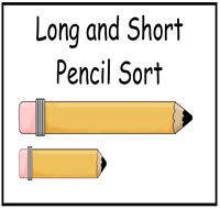 Long and Short Pencils File Folder Game