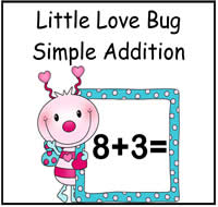 Little Love Bug\'s Simple Addition File Folder Game