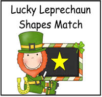 Lucky Leprechaun Shapes Match File Folder Game