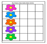 May Flowers Color Sort Cookie Sheet Activity