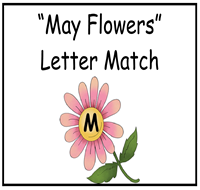 May Flowers Letter Match File Folder Game