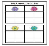 May Flowers Treats Match File Folder Game