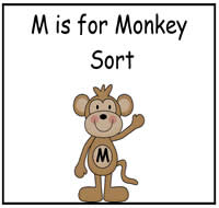 M is for Monkey File Folder Game