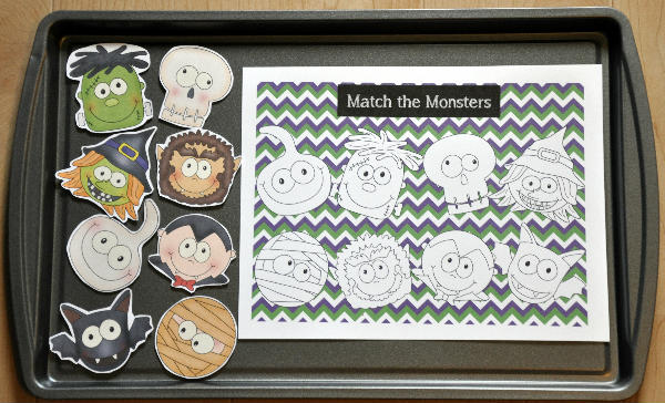 Monster Match Cookie Sheet Activity