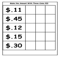 Make the Amount III Cookie Sheet Activity