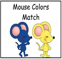 Mouse Color Match File Folder Game