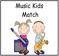 Music Kids Match File Folder Game