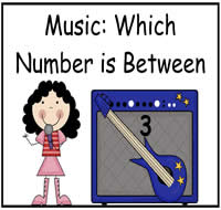 Music: Which Number Comes Between File Folder Game