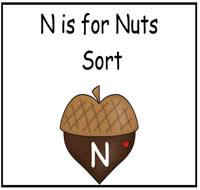 N is for Nuts File Folder Game
