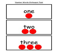 Number Words Clothespin Task