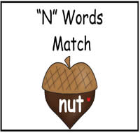 N Words Match File Folder Game