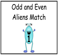 Odd or Even Aliens File Folder Game