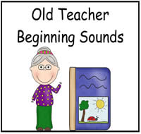 There Was an Old Teacher Beginning Sounds File Folder Game