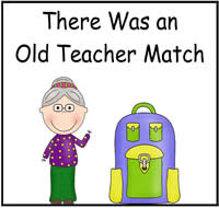 There Was an Old Teacher Match File Folder Game