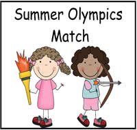 Summer Olympics Match File Folder Game