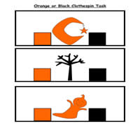 Orange or Black Clothespin Task