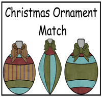 Christmas Ornament Match File Folder Game