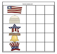 Patriotic Symbols Sort Cookie Sheet Activity
