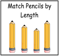 Match Pencils by Size File Folder Game