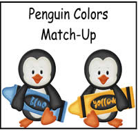 Penguins Color Match-Up File Folder Game