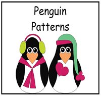 Penguin Patterns File Folder Game