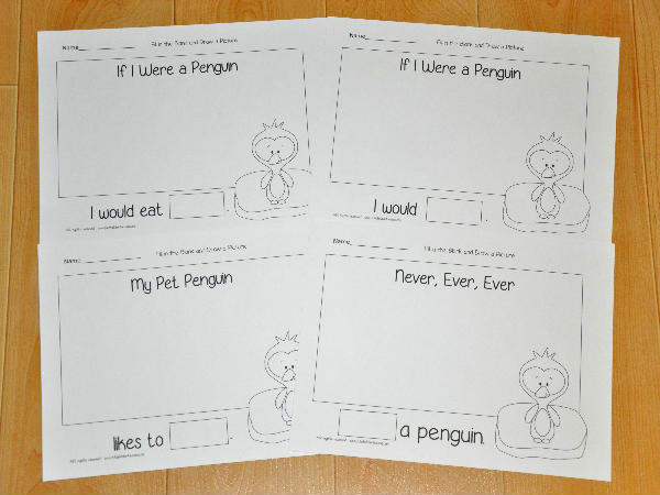 Penguin and Polar Bear Writing Activities