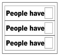 "People Have" "People Need" Flip Strips