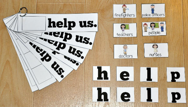 \"People Help Us\" Sight Word Flipstrips