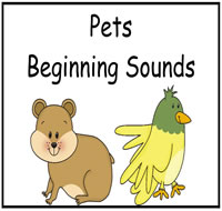 Pets Beginning Sounds File Folder Game