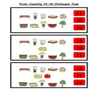 Picnic Counting Clothespin Task