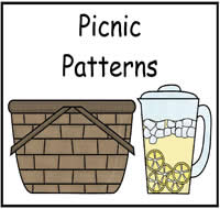 Picnic Patterns File Folder Game