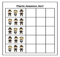 Pilgrim Sequencing Cookie Sheet Activity