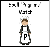 Spell \"Pilgrims\" File Folder Game