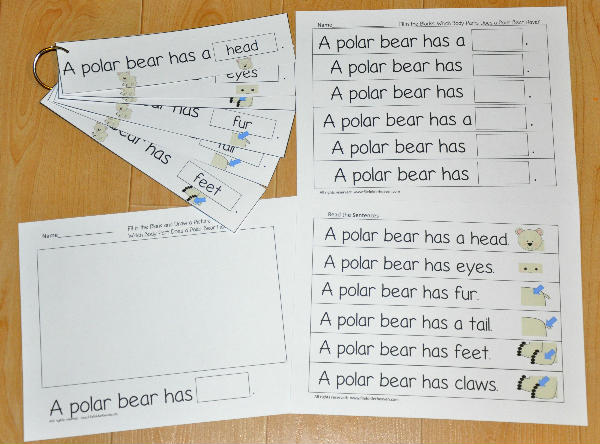 Polar Bear Fluency Activities