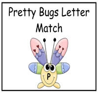 Pretty Bugs Letter Match File Folder Game