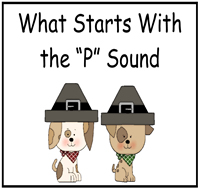 What Starts With the P Sound File Folder Game