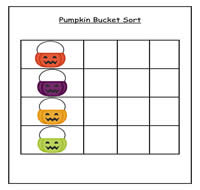 Pumpkin Pail Sort Cookie Sheet Activity