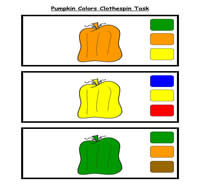 Pumpkin Colors Clothespin TAsk