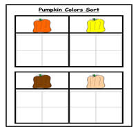 Pumpkin Colors Sorting Task